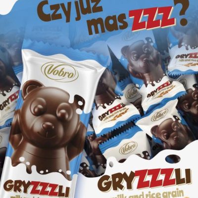 ووبرو گریزلی طعم شیری و شکلاتی یک کیلو vobro gryzzzli