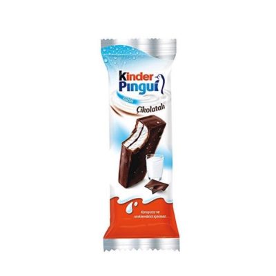 کیک کیندر پینگویی با مغز کرم شیری و روکش شکلات تلخ 30 گرم Kinder Pingui