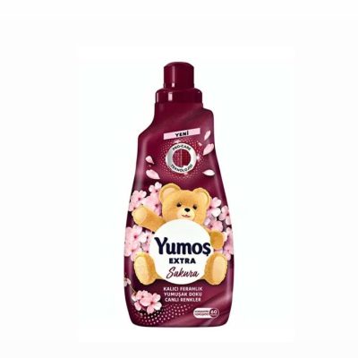 نرم کننده لباس یوموش بنفش ساکورا رایحه گل گیلاس 1440 میلی لیتر yumos extra sakura